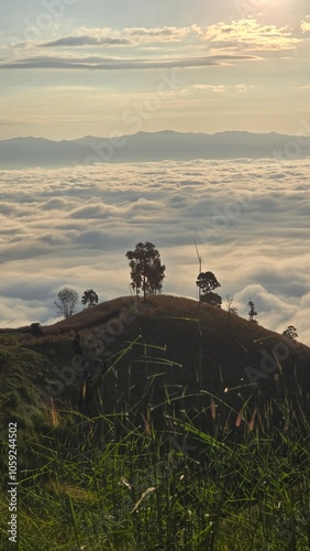 sunset in the mountains