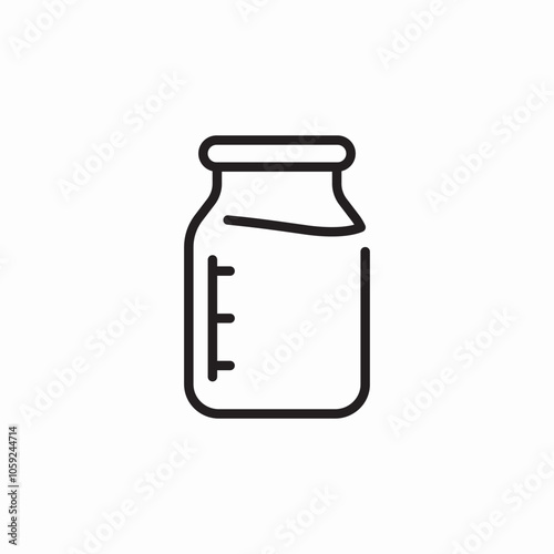milk jar icon sign vector