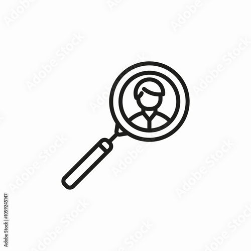 recruitment search icon sign vector