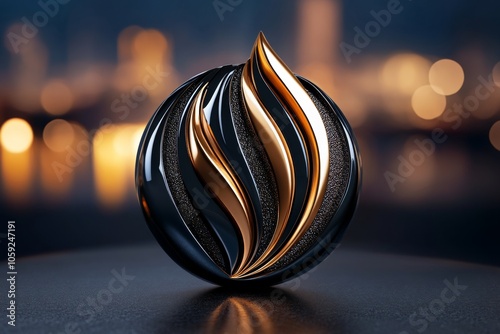 3D-rendered illustration of a membership badge with metallic shine and engraved name, capturing the exclusive and prestigious look of a premium badge, symbolizing unity and exclusivity photo