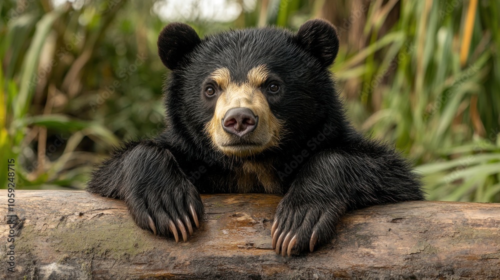 Obraz premium Spectacled Bear Cub in the Wild