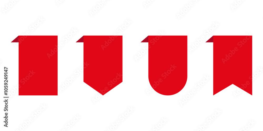 Different sale label ribbon icon set