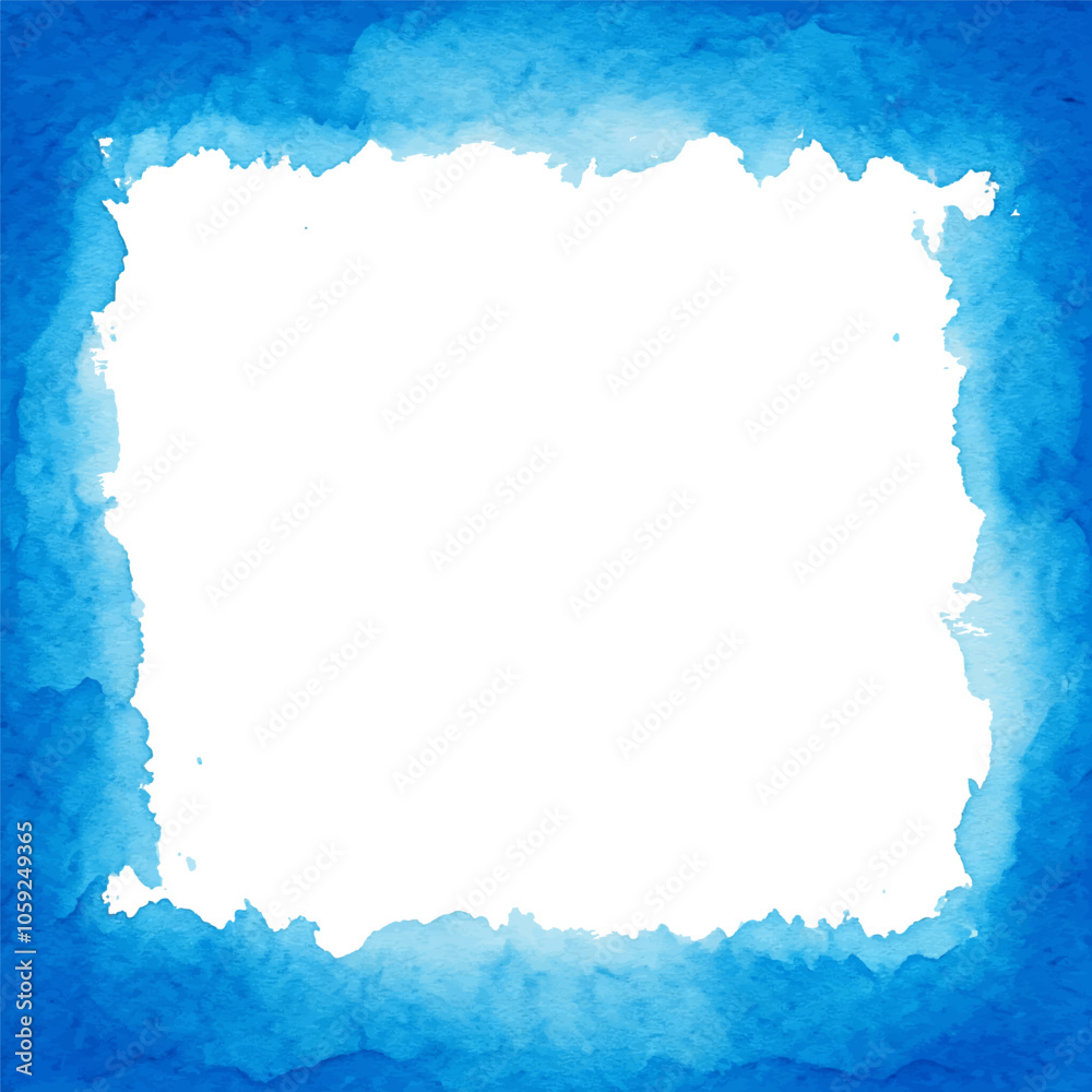 A vibrant blue watercolor frame with a textured edge, creating a refreshing and eye-catching border. A vibrant blue watercolor frame with a textured edge, creating a refreshing and eye-catching border.