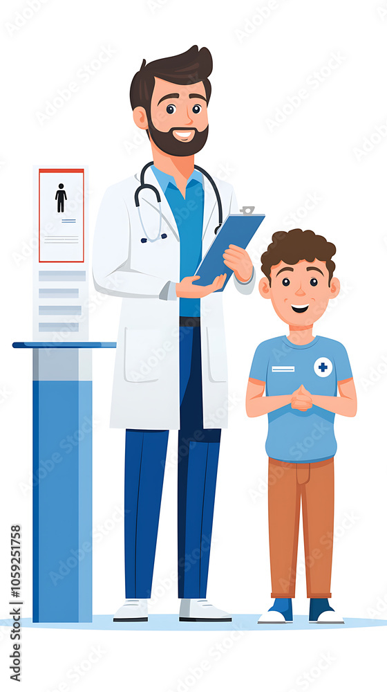Doctor measuring distance between patients ensuring safety and health in a caring environment Doctor measuring distance between patients ensuring safety and health in a caring environment
