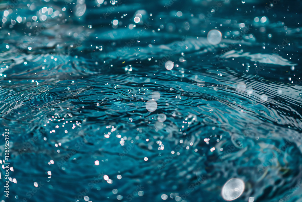 a close up of a blue water surface with bubbles a close up of a blue water surface with bubbles