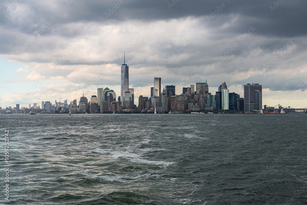 cityscape panorama of Manhattan Financial District and Lower Manhattan, New York City, USA cityscape panorama of Manhattan Financial District and Lower Manhattan, New York City, USA