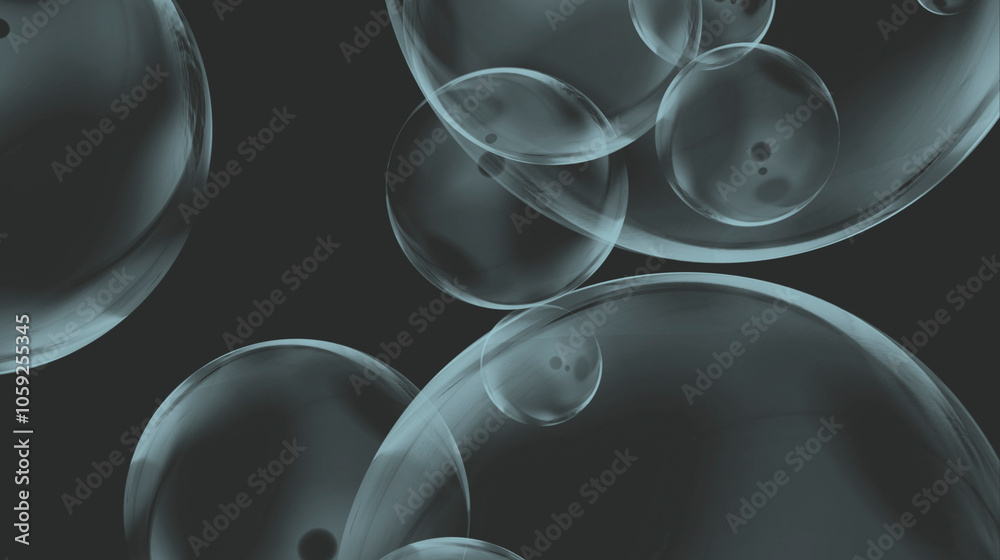 soap bubbles on a black background, abstraction, vector graphics soap bubbles on a black background, abstraction, vector graphics