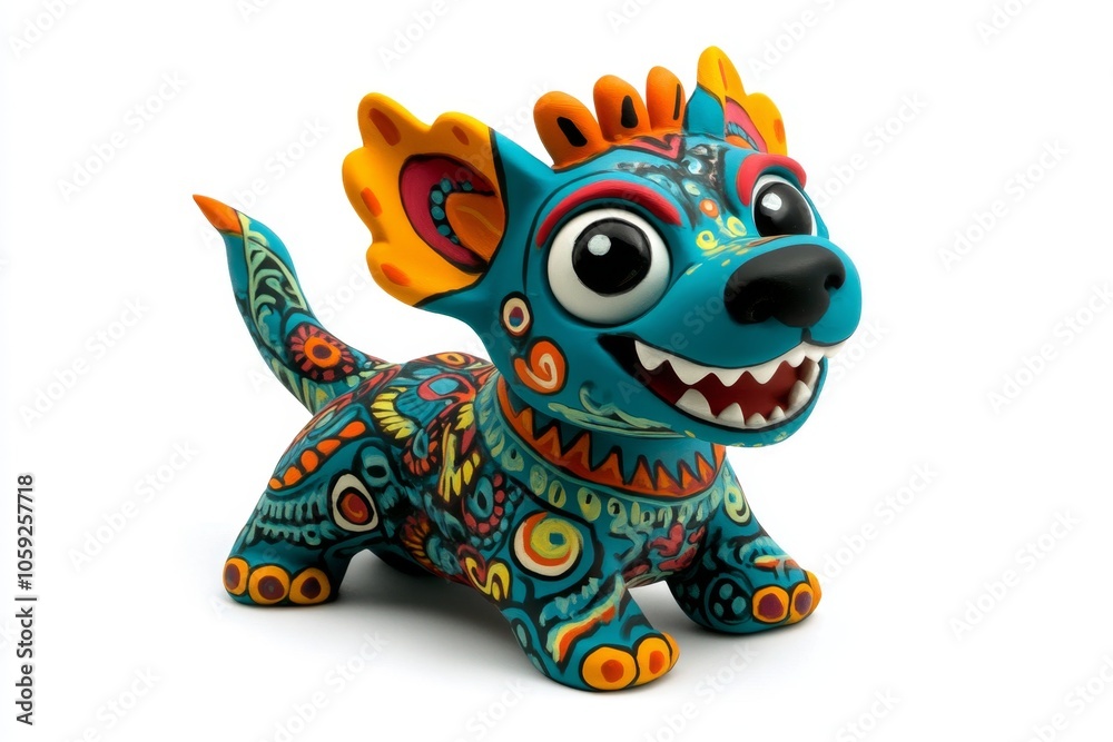 a 2D cartoon illustration of a colorful clay animal sculpture in progress artistic and fun white background a 2D cartoon illustration of a colorful clay animal sculpture in progress artistic and fun white background