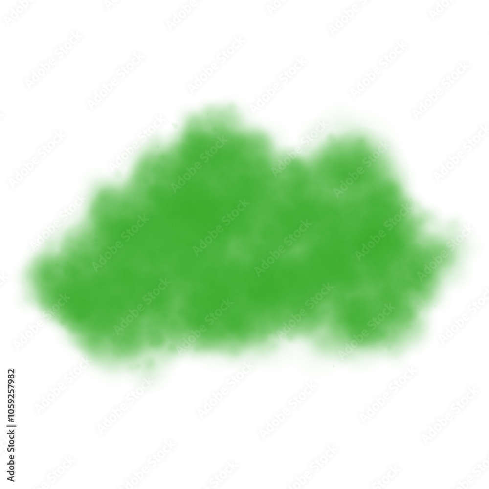 Fototapeta premium Green cloud. Green smoke illustration.