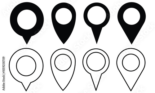 Location icon. Map pin icon set. location marker. location pin. Map pin icon vector illustration eps 10.
