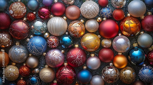 Vibrant christmas ornaments a festive celebration of holiday spirit