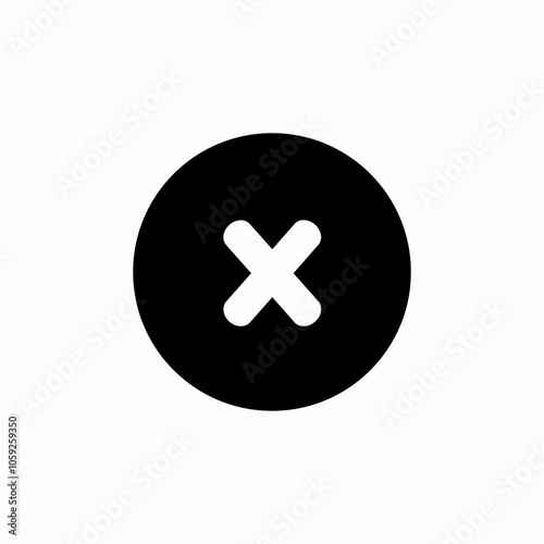 delete cross icon sign vector