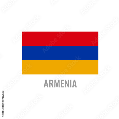 Free Download Armenia flag icon. The country sign. Rectangle shape. Isolated on a white background. Vector image. - GFXLoad