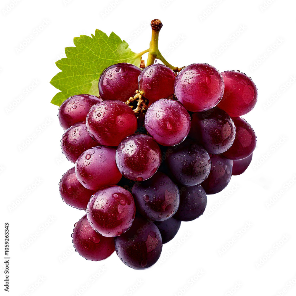 Fototapeta premium Grape, generative ai, üretken yapay zeka, isolated on white transparent background, png element