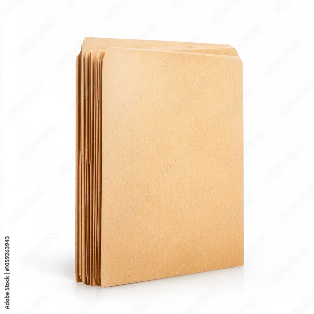 A stack of brown, plain folders organized neatly, ideal for filing documents or storage. A stack of brown, plain folders organized neatly, ideal for filing documents or storage.