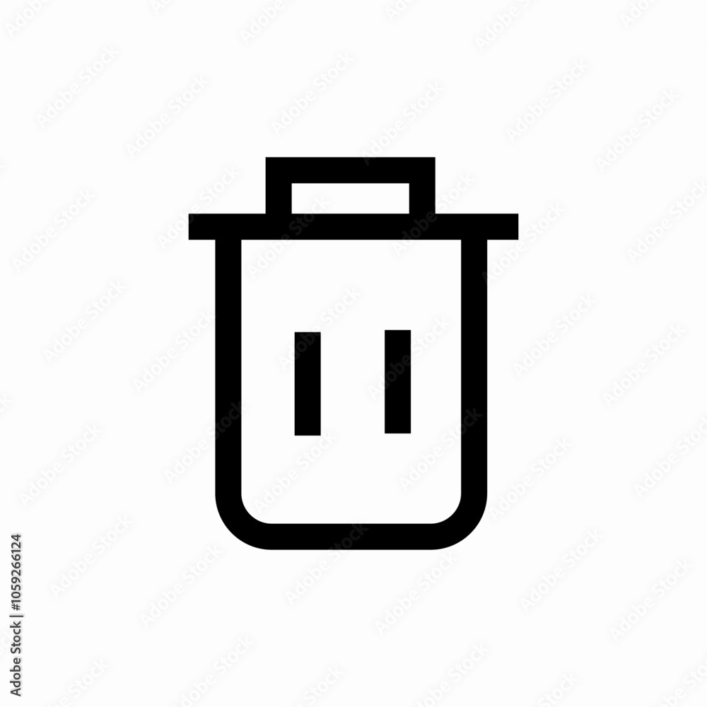 delete garbage bin icon sign vector delete garbage bin icon sign vector
