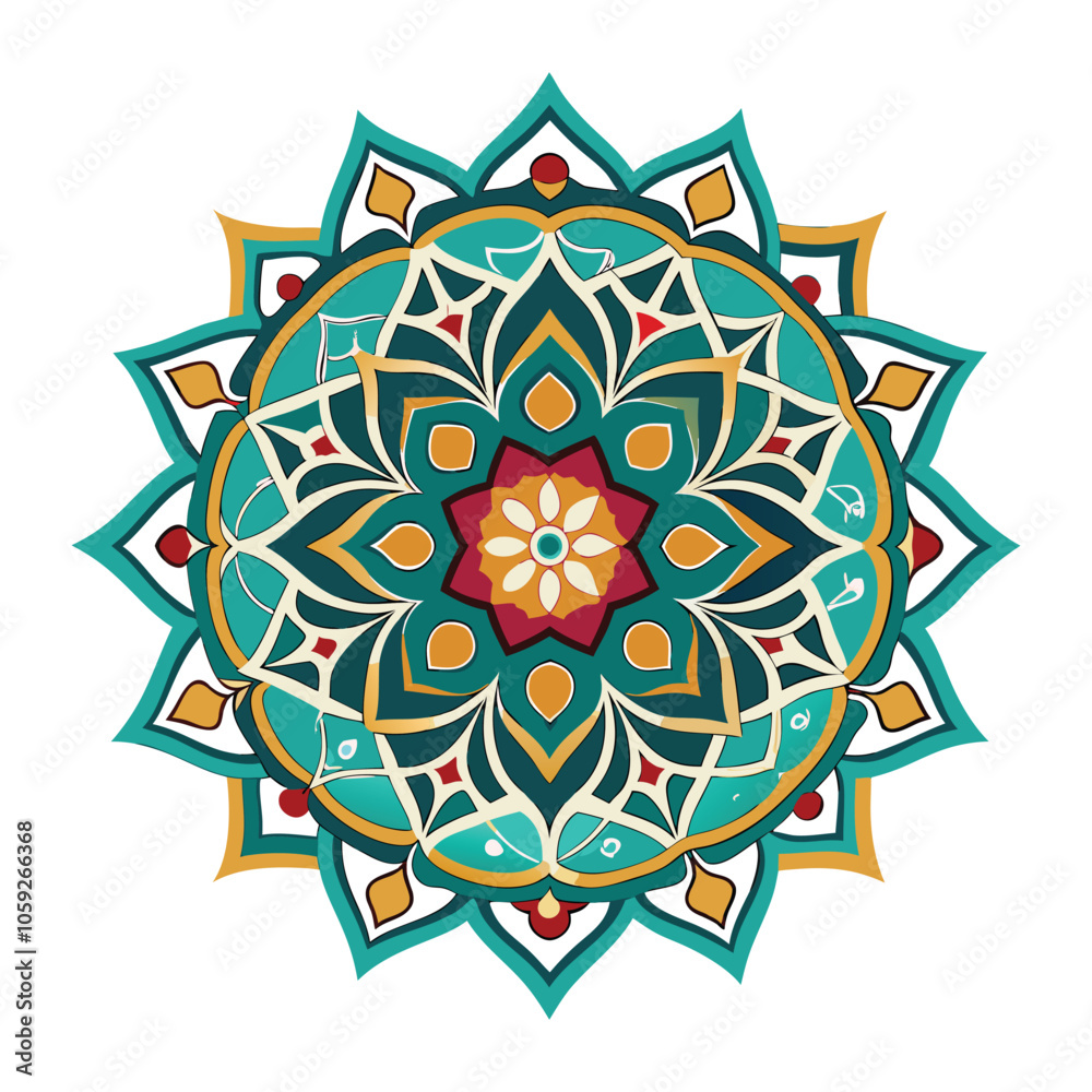 Naklejka premium islamic arabesque mandala vector design