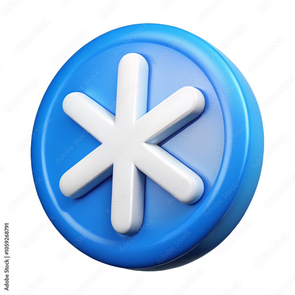 Fototapeta premium Reference Mark 3d cartoon style illustration