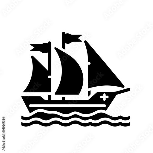 Fishing Boat Silhouette Vector for Marine and Nautical Designs