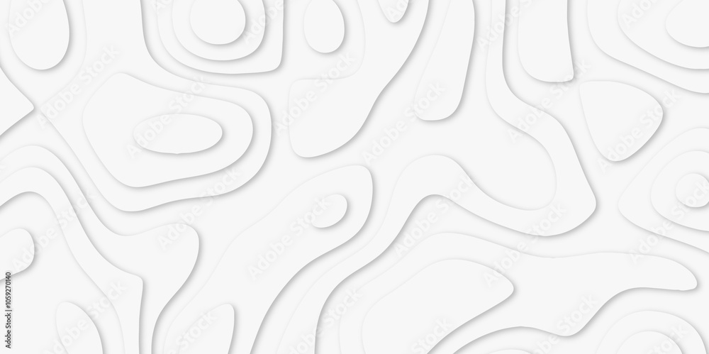 Abstract White paper cut background with lines. white line drawing geometric paper art design. 3d papercut decoration textured with wavy layers. 3d realistic design used for banner, posters. line maps Abstract White paper cut background with lines. white line drawing geometric paper art design. 3d papercut decoration textured with wavy layers. 3d realistic design used for banner, posters. line maps