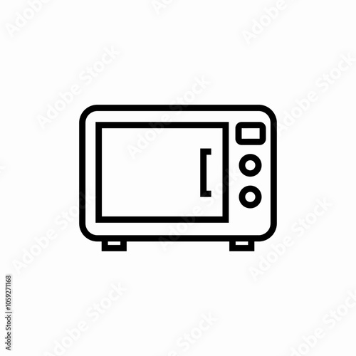 microwave oven icon sign vector