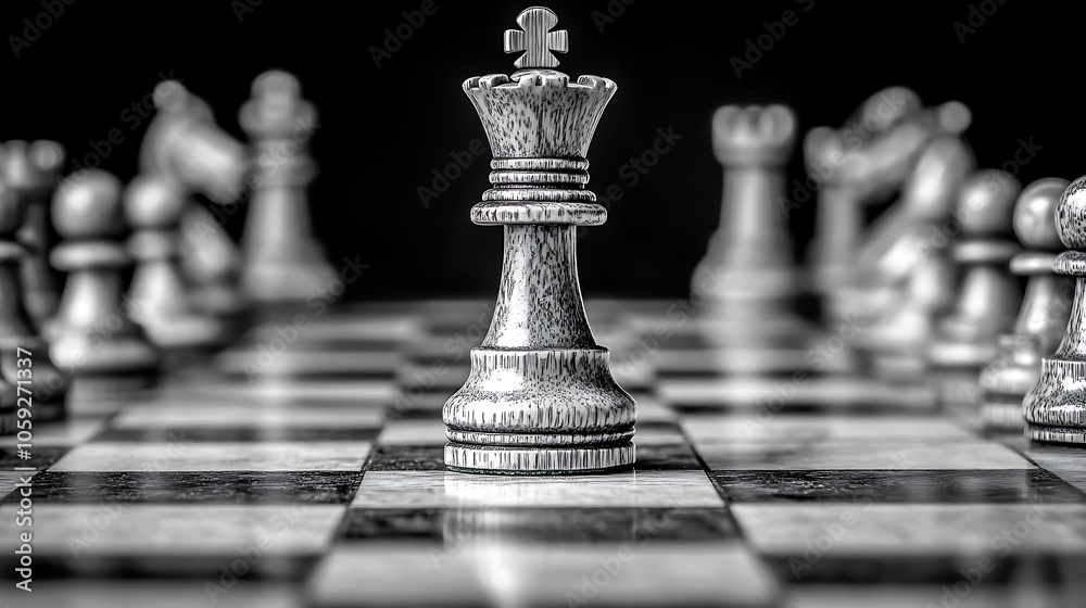 Dramatic chessboard close-up with toppled king capturing competitive intensity Dramatic chessboard close-up with toppled king capturing competitive intensity