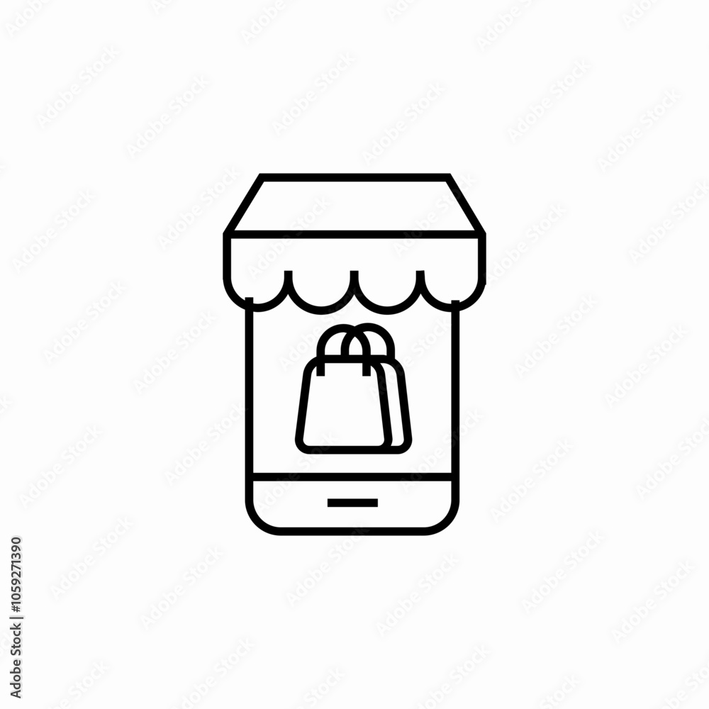 online shopping phone icon sign vector online shopping phone icon sign vector
