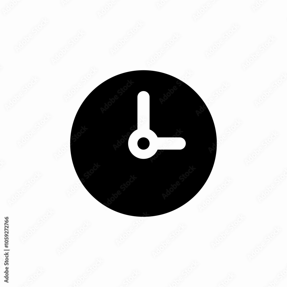 wall clock time icon sign vector wall clock time icon sign vector