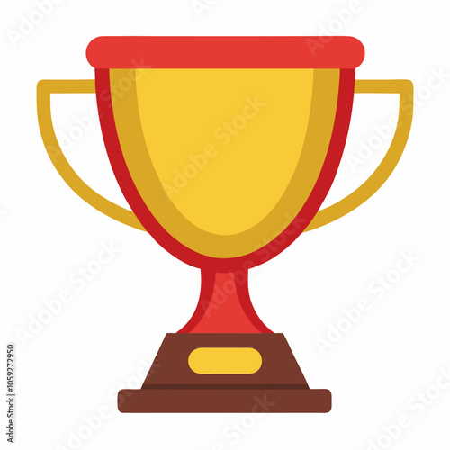 A simple, yet classic illustration of a golden trophy. Perfect for celebrating achievements, winning competitions, or adding a touch of celebratory flair to your designs.