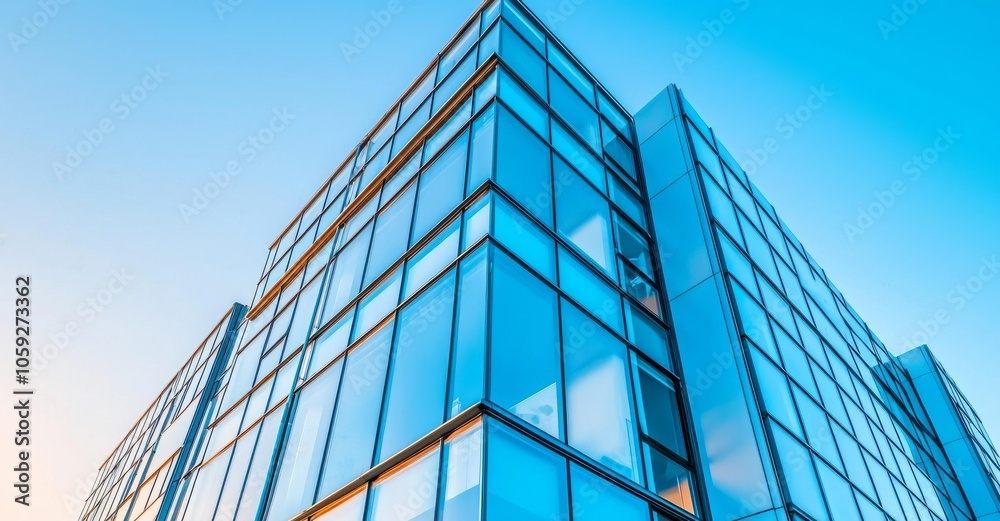 A sunrise over glass skyscrapers in a business city; a futuristic financial building; A sunrise over glass skyscrapers in a business city; a futuristic financial building;