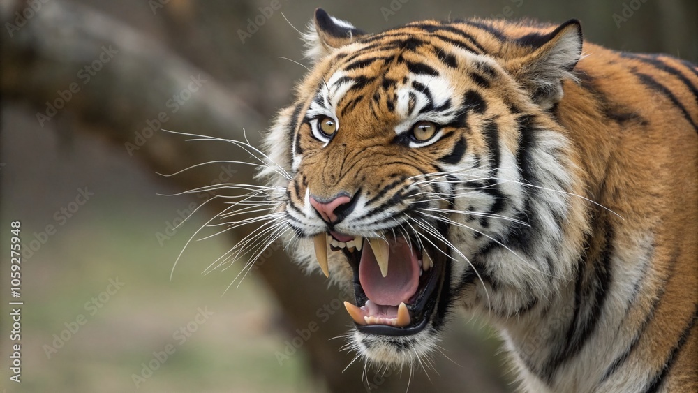 Closeup of an Angry Tiger Face Isolated Head Front View for Wildlife Photography Enthusiasts Closeup of an Angry Tiger Face Isolated Head Front View for Wildlife Photography Enthusiasts