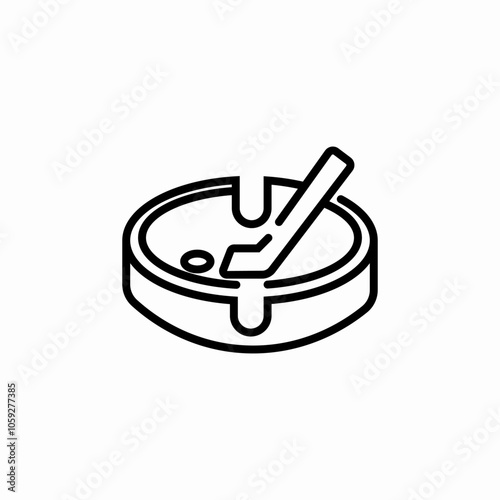 cigarettes ash tray icon sign vector