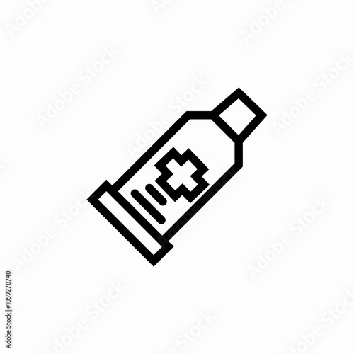 medical toothpaste icon sign vector