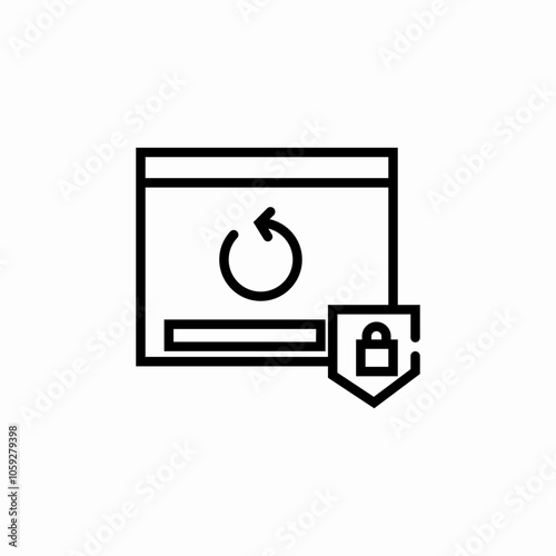 refresh website icon sign vector