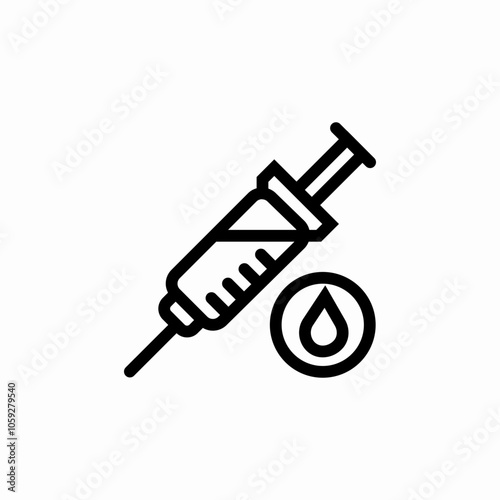 syringe injection blood icon sign vector