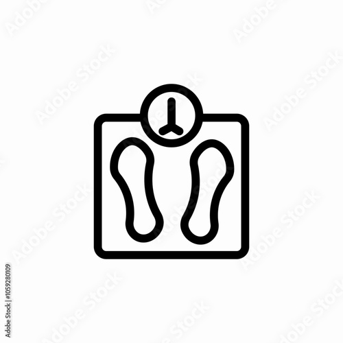 weight scales icon sign vector