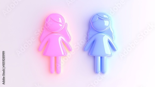 3D Male and Female Icons for Diverse Representation