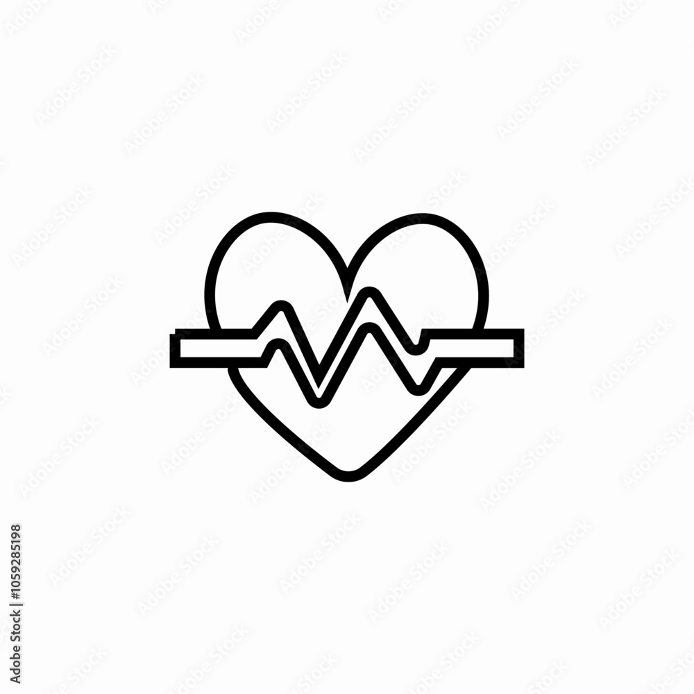 heart beat icon sign vector heart beat icon sign vector