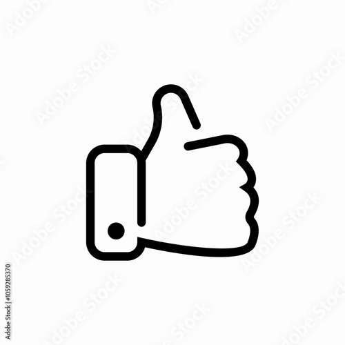 like thumbs up icon sign vector