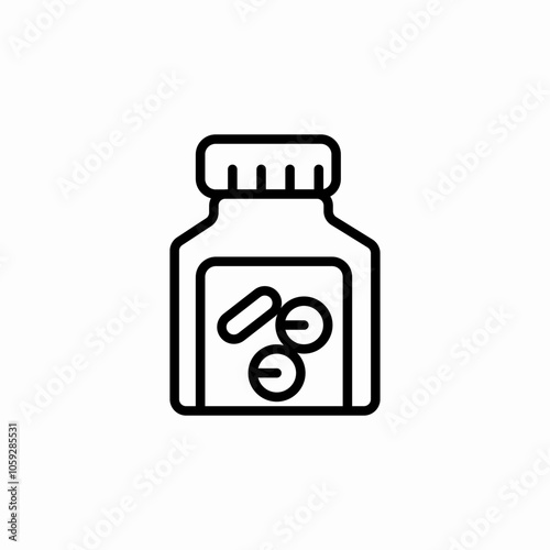 medicines jar icon sign vector
