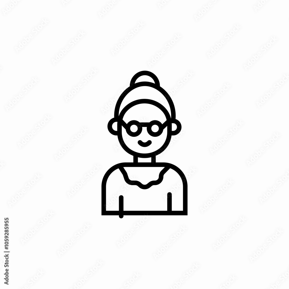 old woman icon sign vector old woman icon sign vector