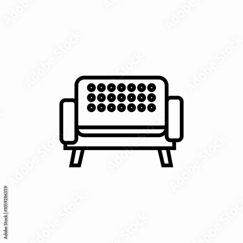 sofa seat icon sign vector