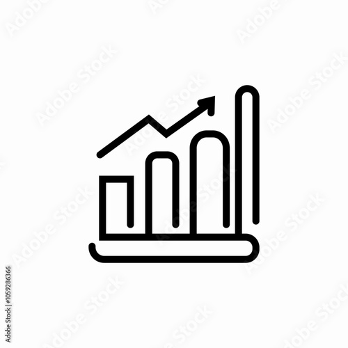 statistics growth icon sign vector