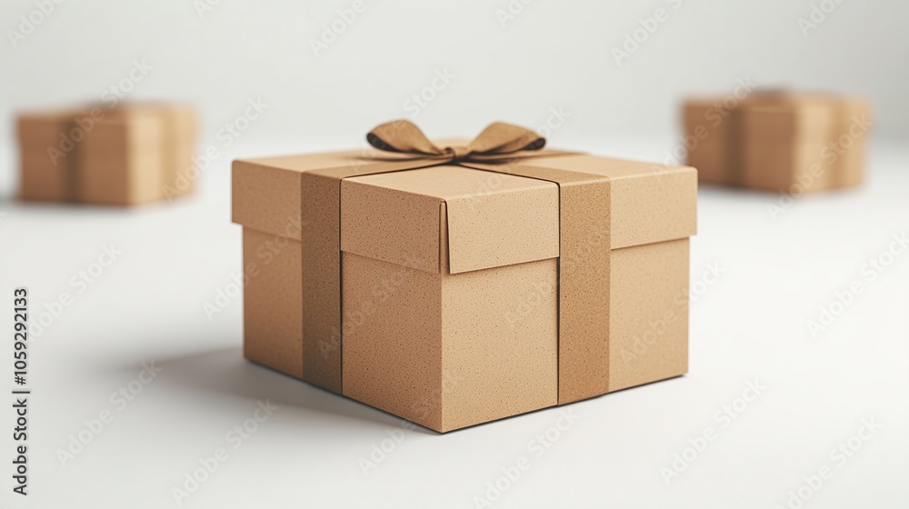 Obraz premium 3D mockup of a paperboard carton, isolated on a white background, ideal for a sleek and versatile product presentation on social media, showcasing clean design and modern aesthetics. High resolution