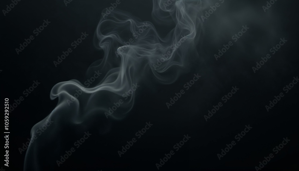 Fototapeta premium Wisps of smoke on dark background