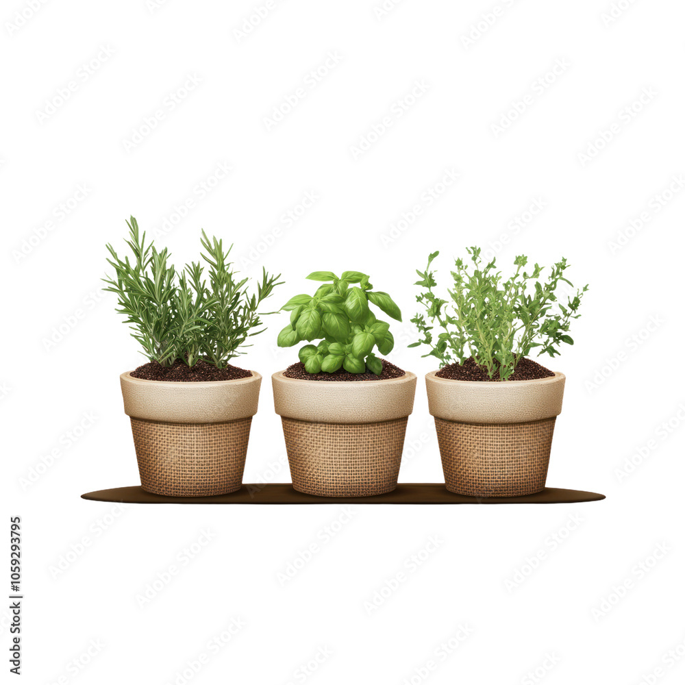 Herb Garden Kit Isolate Transparency Background Herb Garden Kit Isolate Transparency Background