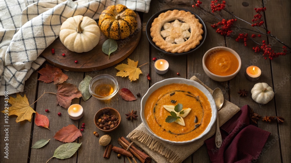 Cozy Autumn Food Photography with Warm Colors and Decorative Elements for Seasonal Inspiration Cozy Autumn Food Photography with Warm Colors and Decorative Elements for Seasonal Inspiration