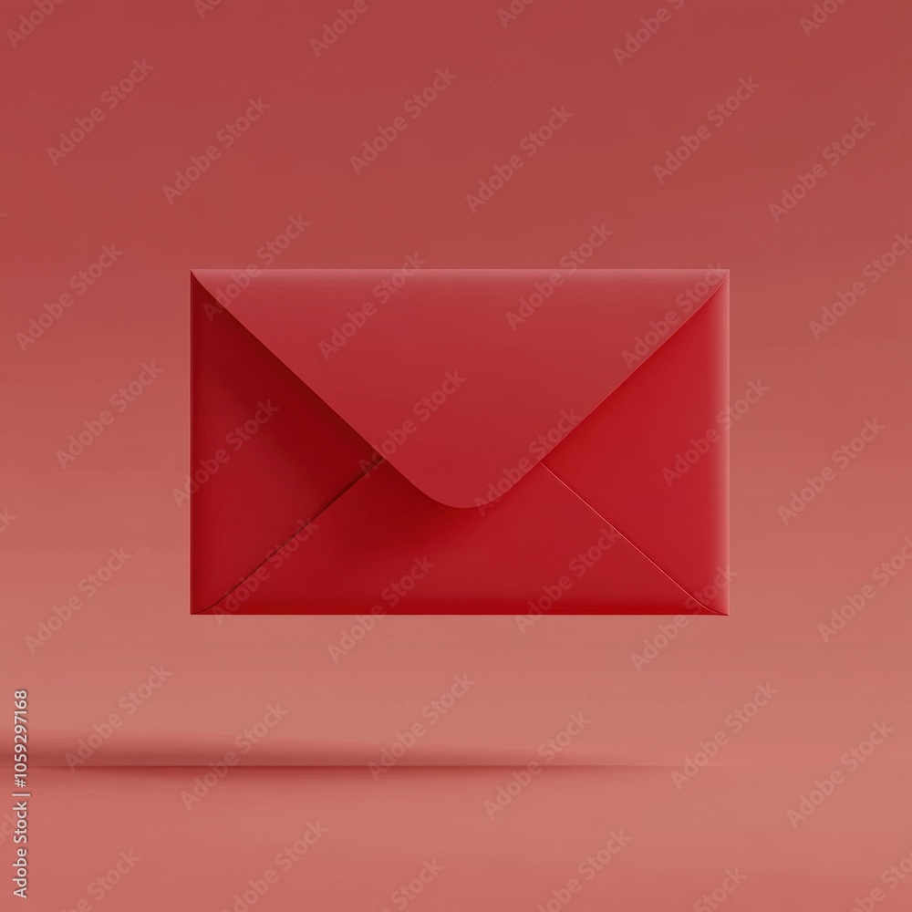 Minimalist Red Envelope on Gradient Background Minimalist Red Envelope on Gradient Background