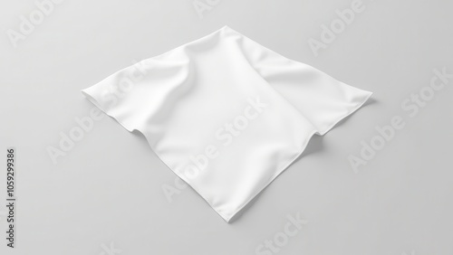 Obraz na płótnie High-quality bandana mockup for showcasing logos, patterns, or brand elements. Realistic folds and texture provide a professional presentation. w salonie