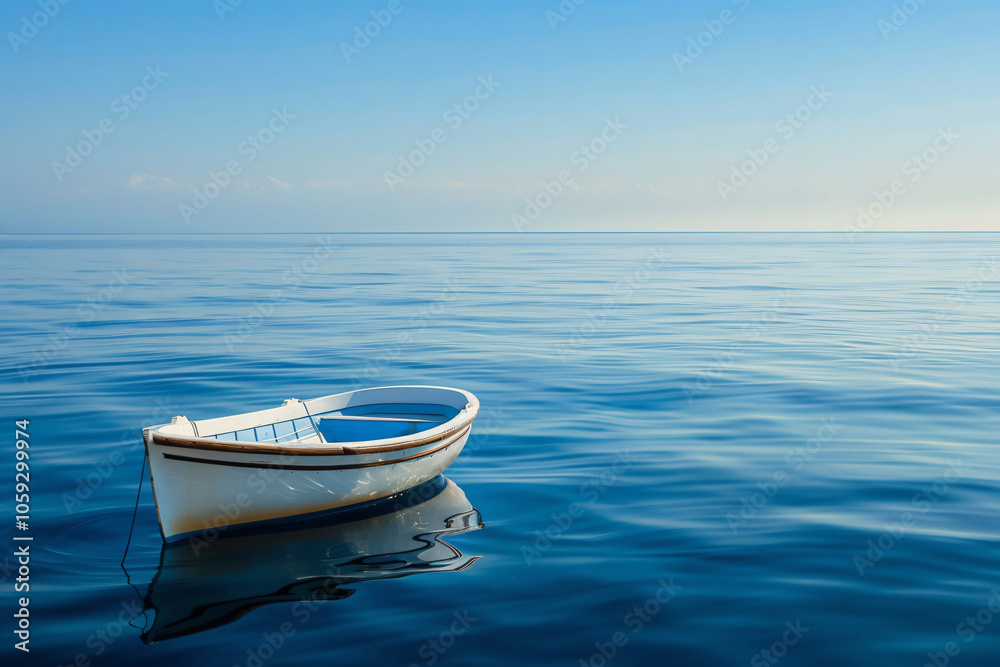 a small boat floating on top of a body of water a small boat floating on top of a body of water